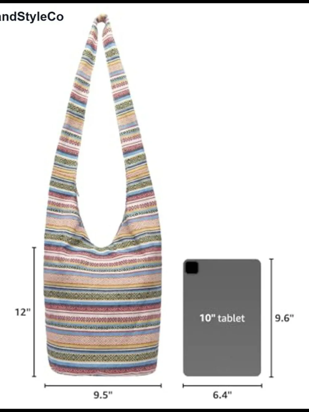 Canvas Hippie Crossbody Bag Boho Hobo Handbag Shoulder Sling